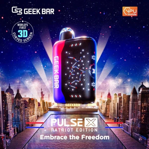 Geek Bar Pulse X Patriot Edition 25000 Puffs Disposable Vape 18mL – $18 ...