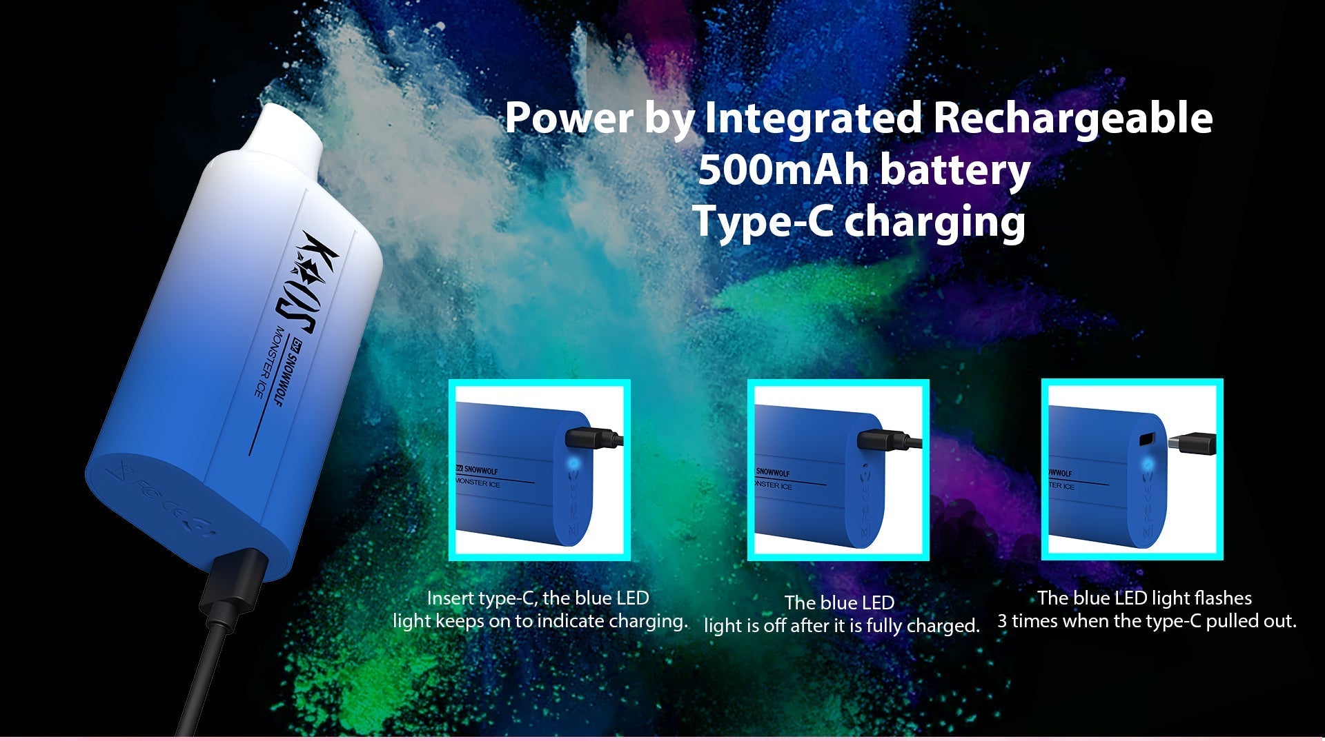 Kaos integrated rechargeable chip charging