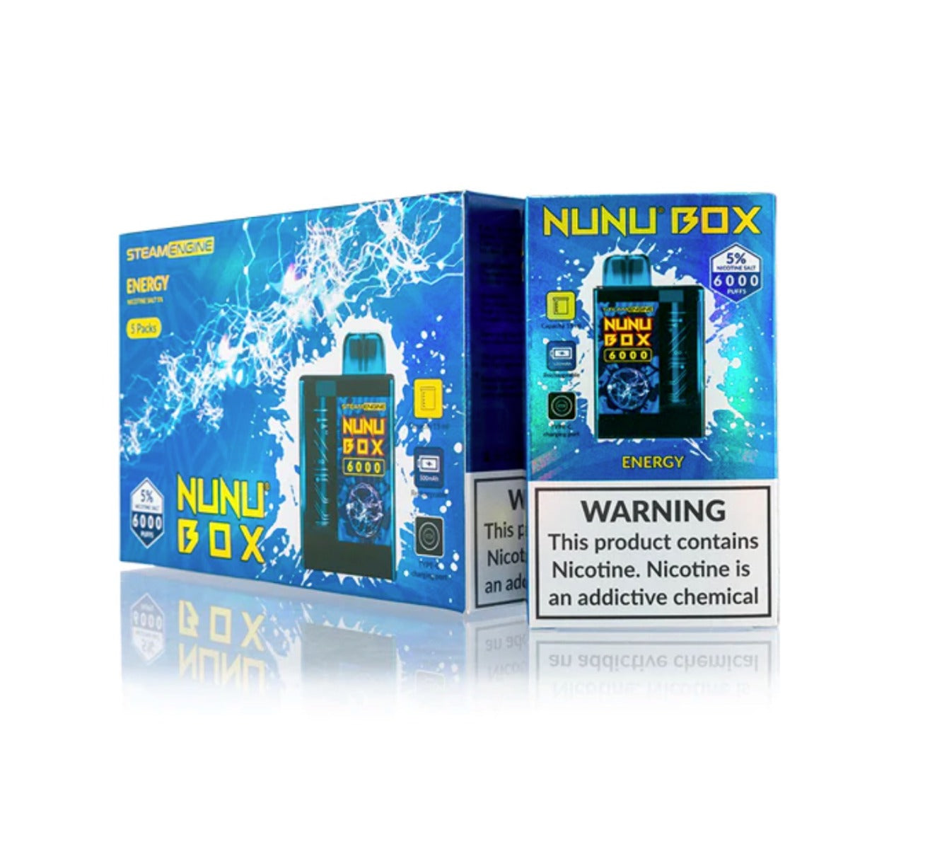 Best Deal Steam Engine Vape NUNU Box Disposable 5 Pack