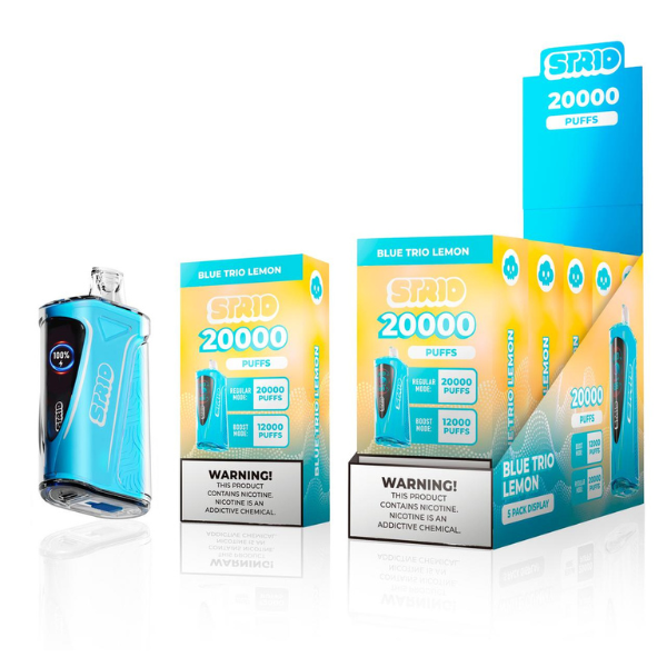 Best Deal STRIO 20000 Puffs Rechargeable Disposable Vape 24mL - Blue Trio Lemon