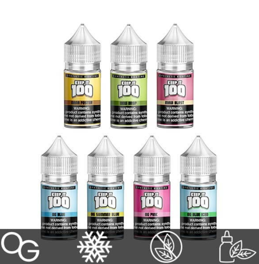 Keep It 100 Synthetic Salt Series 30mL Vape Juice Best Flavors