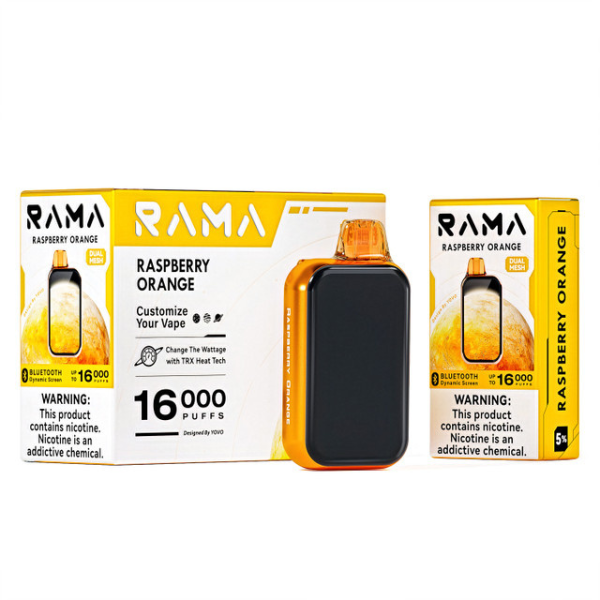 Best Deal Yovo Rama 16000 Puffs Disposable Vape 15mL - Raspberry Orange