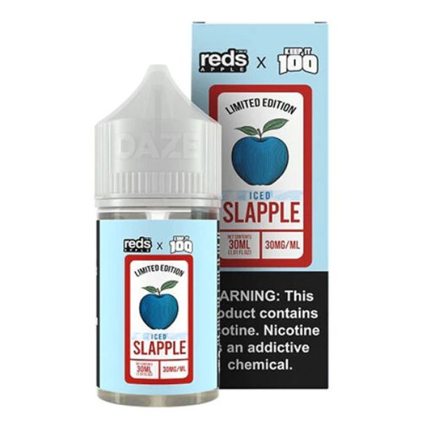 7Daze Reds x Keep It 100 30mL Best Flavor Salt - Slapple Iced