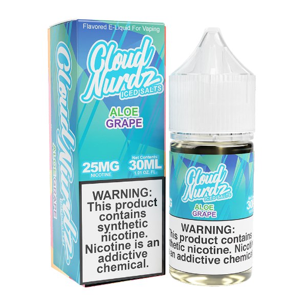 Cloud Nurdz Salts Vape Juice 30mL Best Flavor Aloe Grape Ice