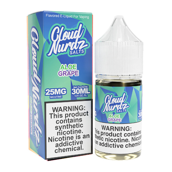 Cloud Nurdz Salts Vape Juice 30mL Best Flavor Aloe Grape