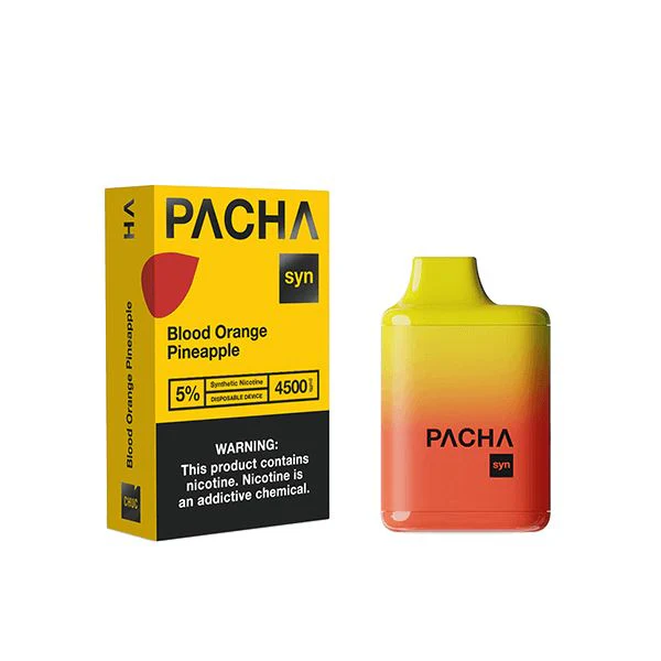 Best Deal Pachamama Syn 4500 Puffs Single Disposable Vape 12mL Blood Orange Pineapple