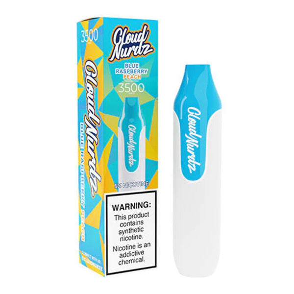 Best Deal Best Deal Cloud Nurdz Synthetic Disposable Vape 3500 Puffs 10mL Blue Raspberry Peach