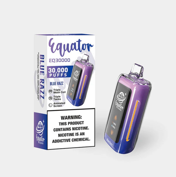 Best Deal Equator EQ30000 Rechargeable Disposable Vape 30ml Blue Razz