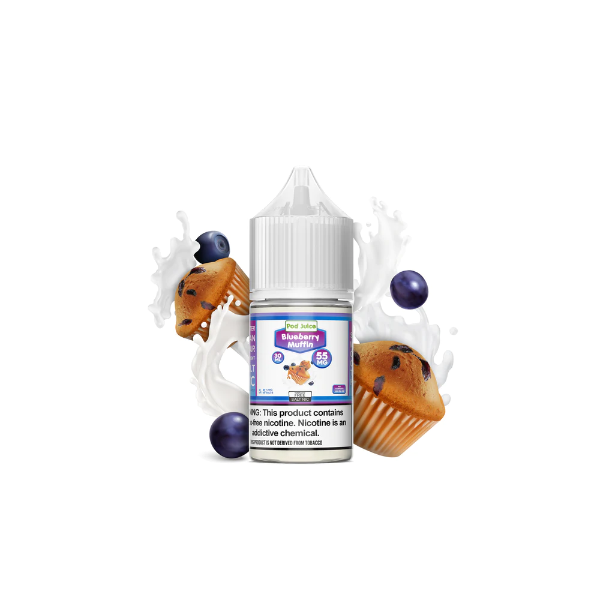 Pod Juice Salt TFN 30mL Vape Juice Best Flavor Blueberry Muffin