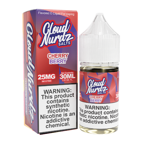 Cloud Nurdz Salts Vape Juice 30mL Best Flavor Cherry Berry