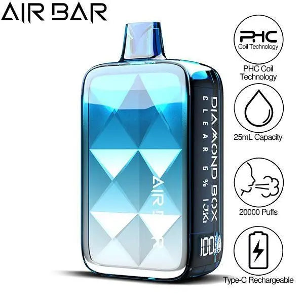 Air Bar Diamond Box 20000 Puffs Rechargeable Vape 25ml