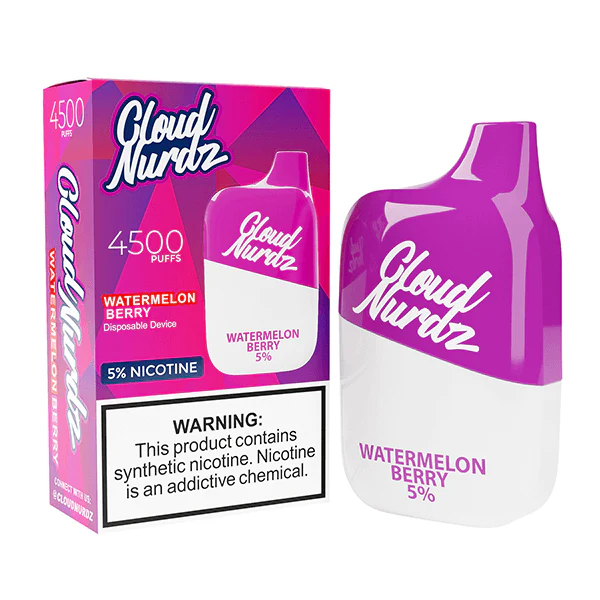 Best Deal Cloud Nurdz 4500 Puffs Disposable Vape 12mL Watermelon Berry