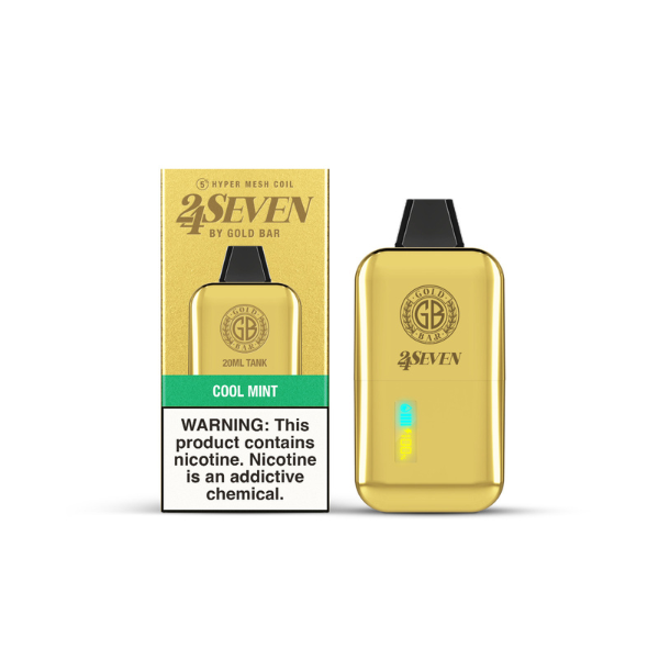 Gold Bar 24Seven 24000 Puff Disposable Vape 20mL - Cool Mint