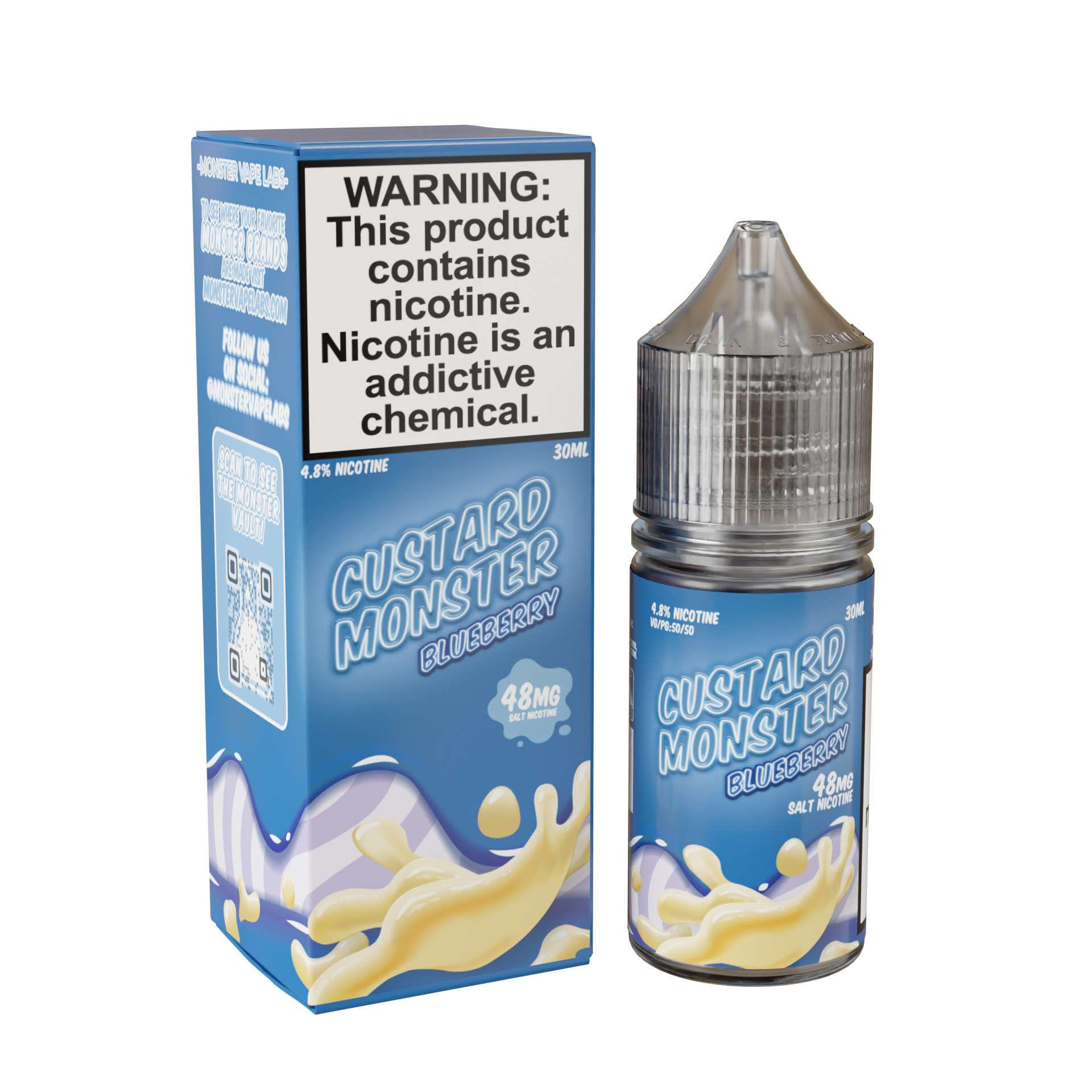 Best Deal Custard Monster Salt 30mL Vape Juice  - Blueberry