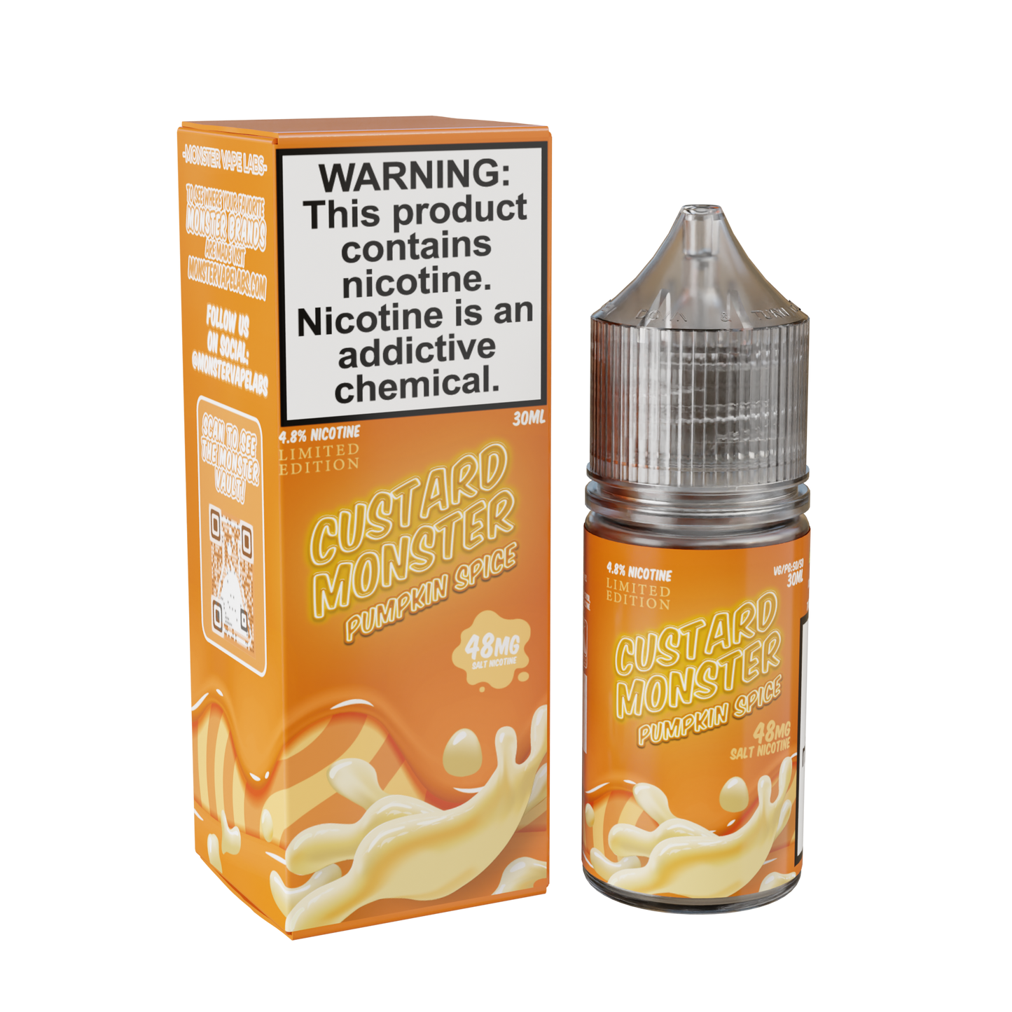 Best Deal Custard Monster Salt 30mL Vape Juice  - Pumpkin Spice