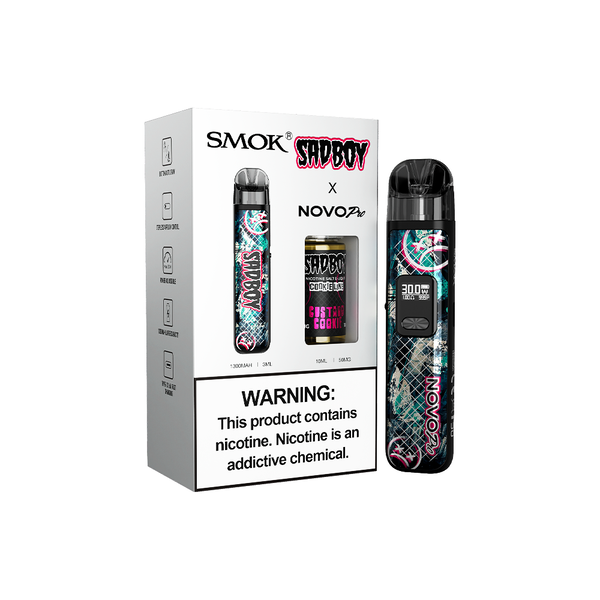 Best Deal SMOK Novo Pro Pod Device + Daddy's Vapor 10mL Bundle - Sad Boy / Custard Cookie