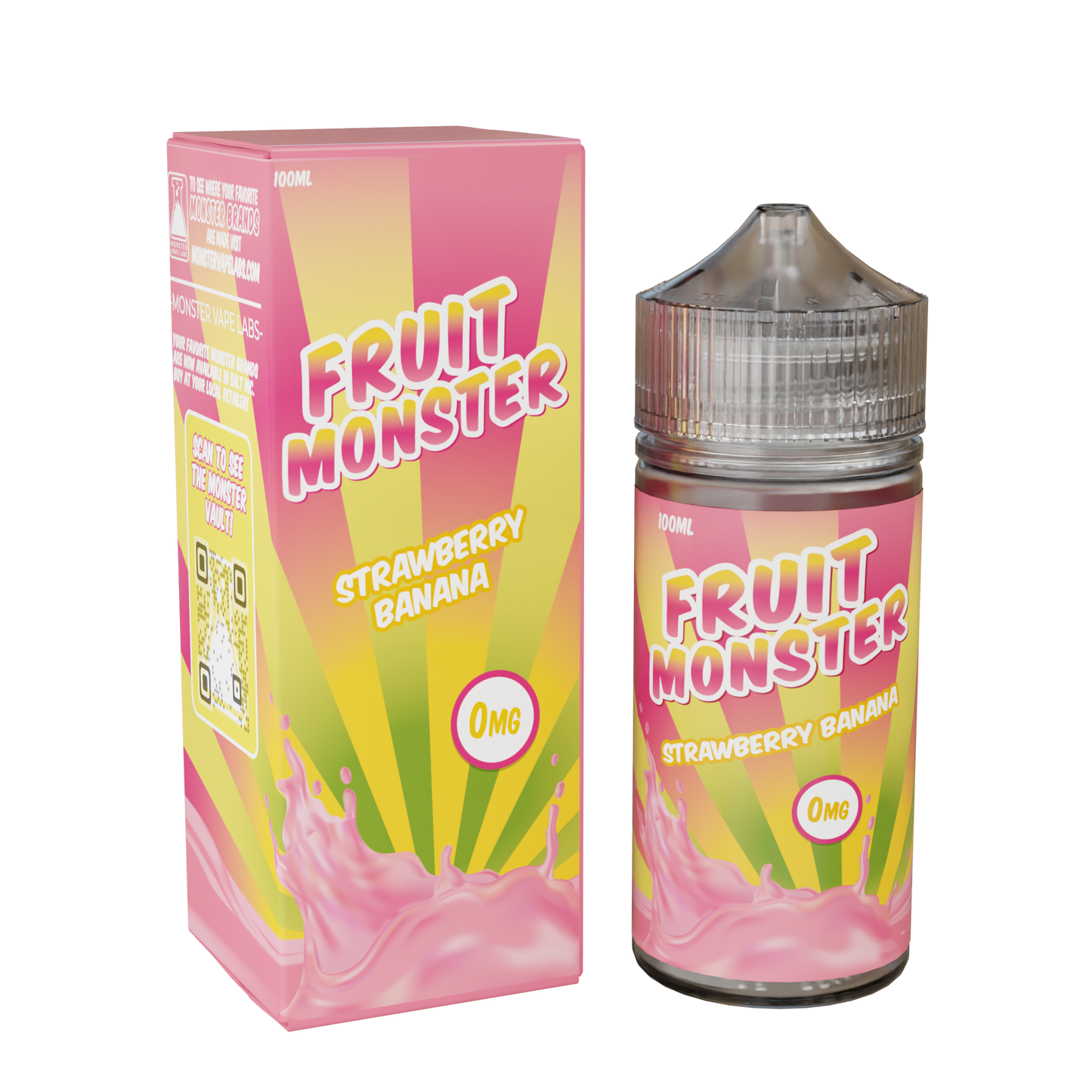 Best Deal Fruit Monster 100mL Vape Juice - Strawberry Banna