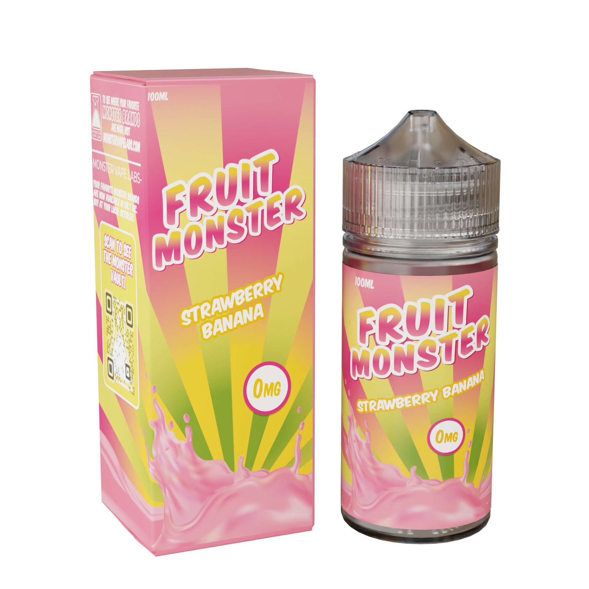 Best Deal Fruit Monster 100mL Vape Juice - Strawberry Banna