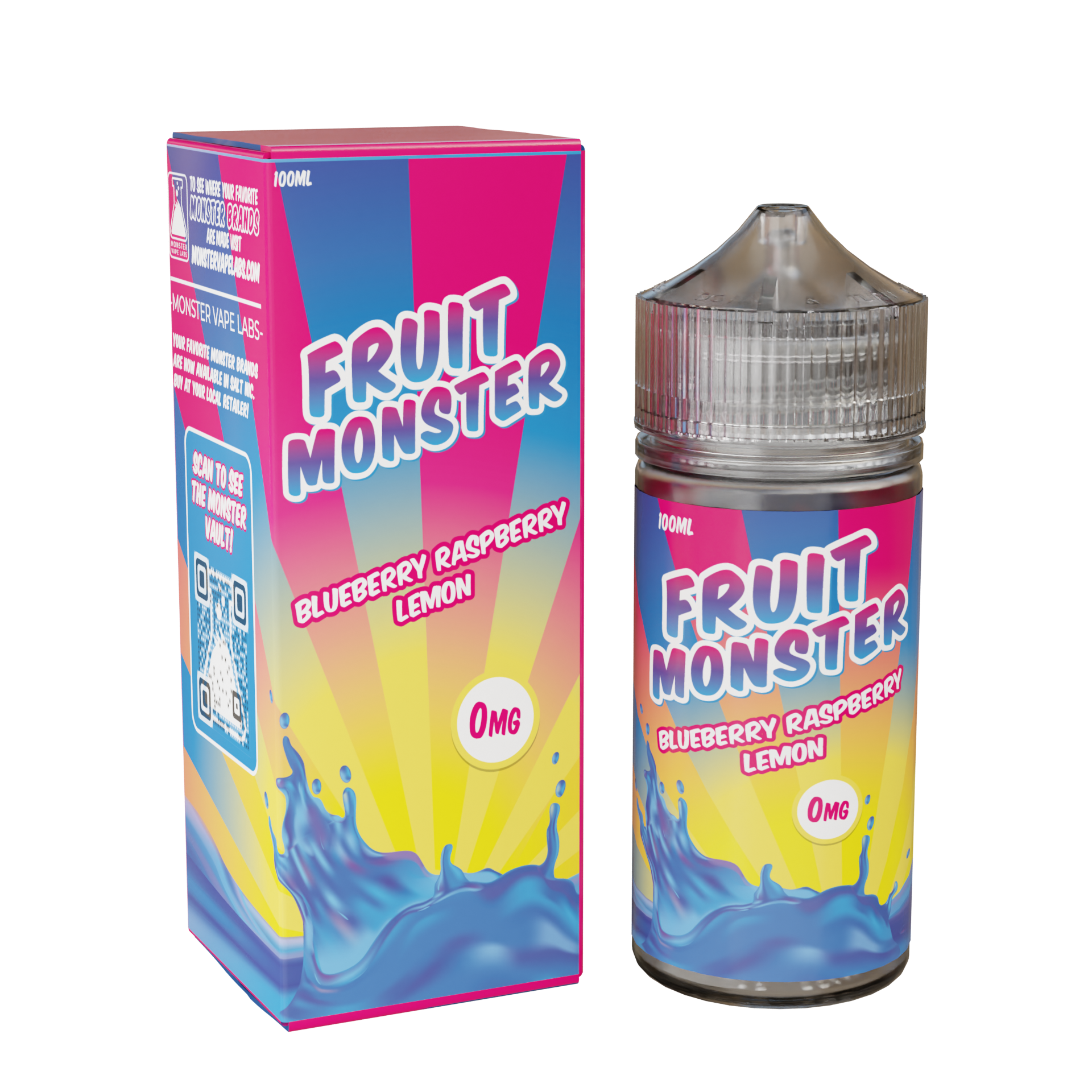 Best Deal Fruit Monster 100mL Vape Juice - Blueberry Raspberry Lemon