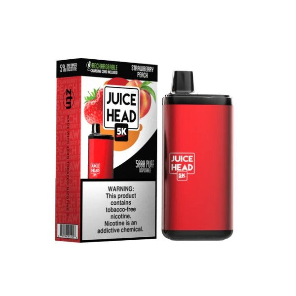 Best Deal Juice Head 5K Single TFN Disposable Vape 10mL Strawberry Peach