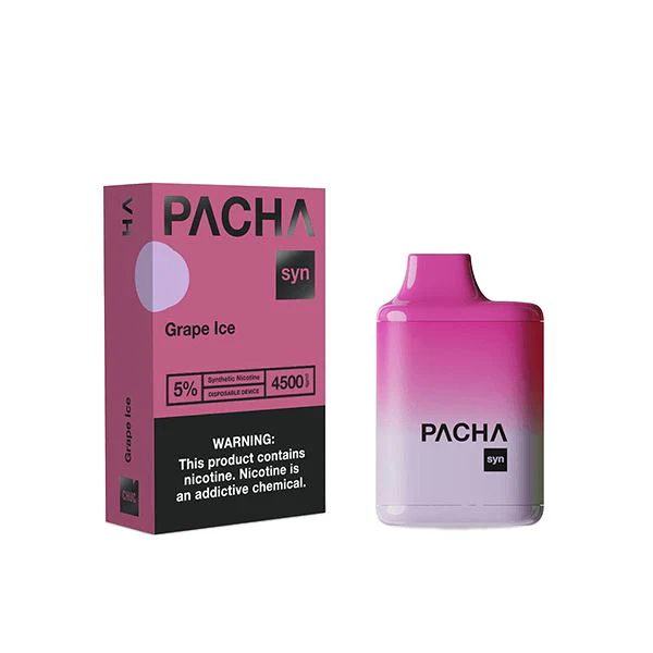 Best Deal Pachamama Syn 4500 Puffs Single Disposable Vape 12mL Grape Ice