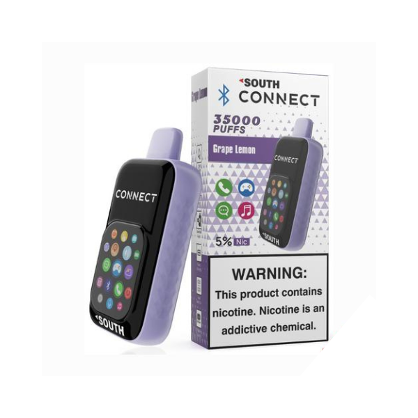 Best Deal South Connect By North 35K Puffs Phone Vape Disposable - Grape Lemon 