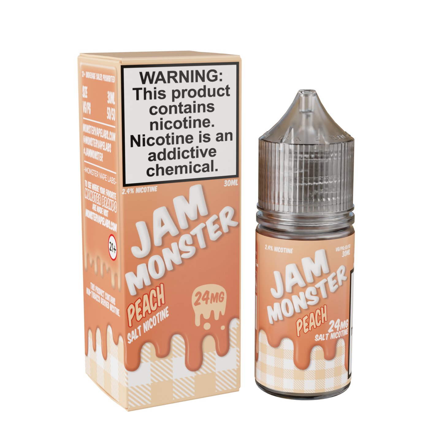 Best Deal Jam Monster Salts 30ML Vape Juice  - Peach 