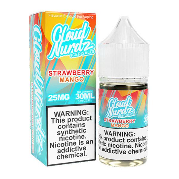 Cloud Nurdz Salts Vape Juice 30mL Best Flavor Iced Strawberry Mango