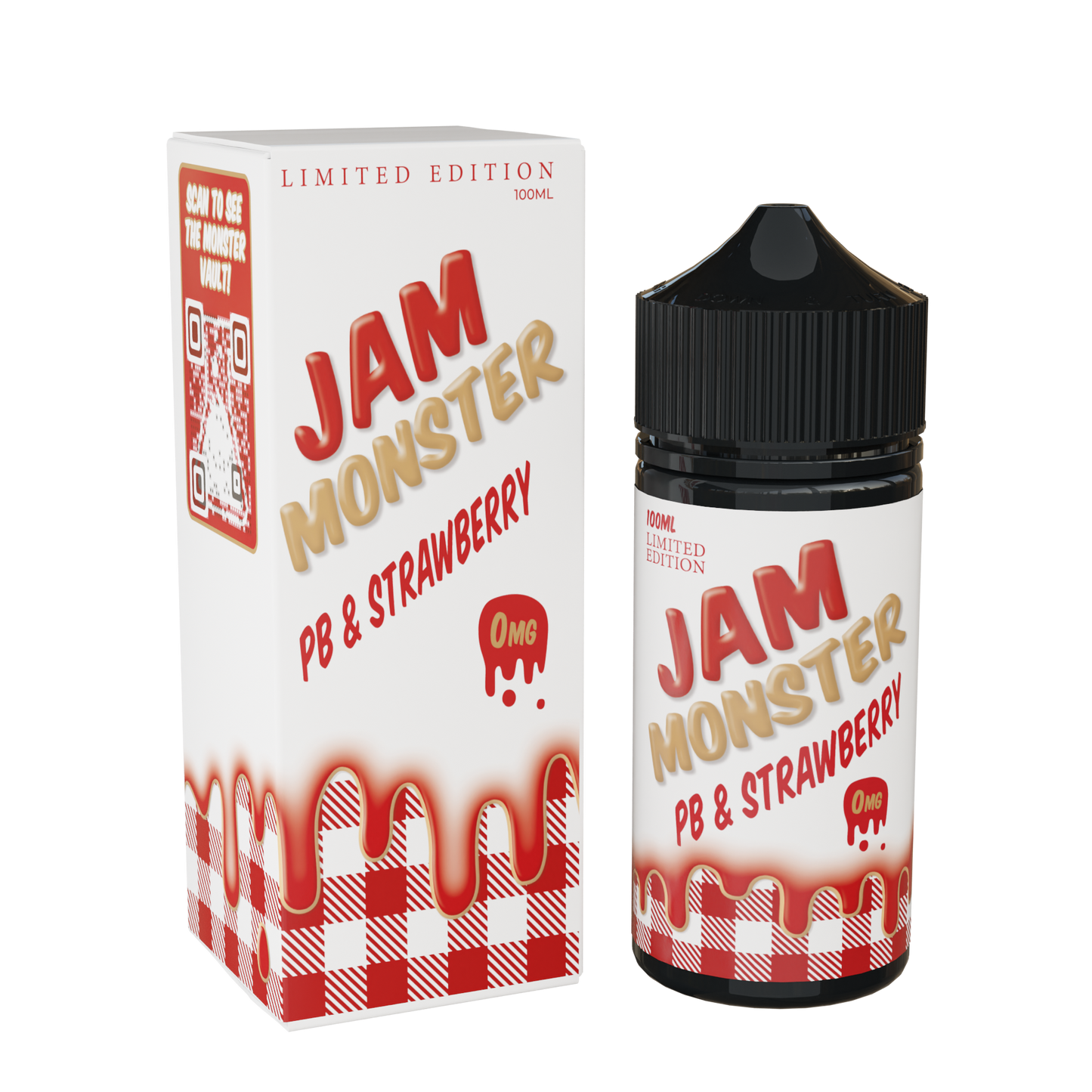 Best Deal Jam Monster 100mL Vape Juice - PB & Strawberry 