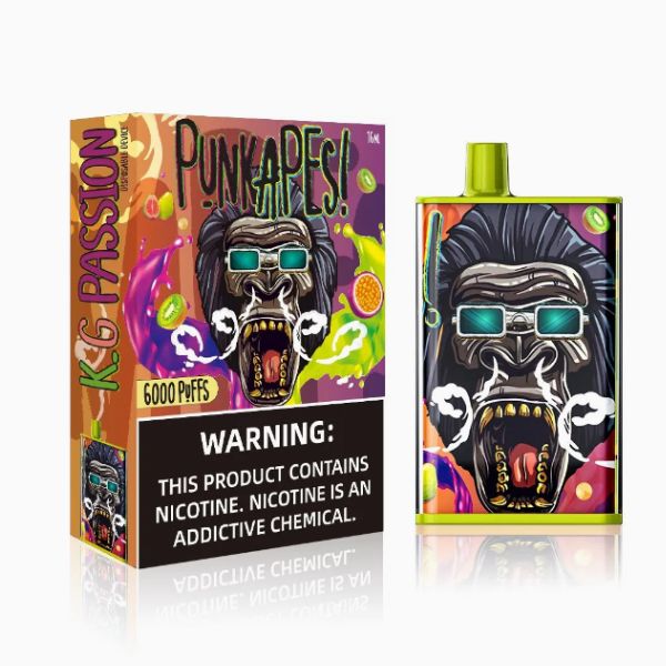 Best Deal PunkApes 6000 Puffs Disposable Vape 16mL Kiwi Passion Fruit Guava