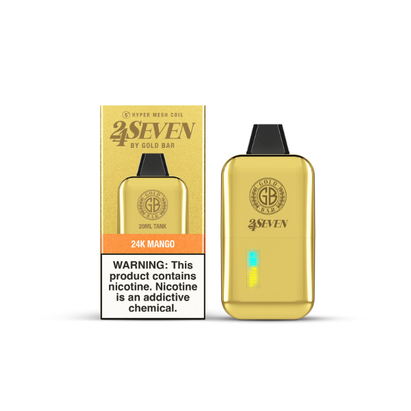 Gold Bar 24Seven 24000 Puff Disposable Vape 20mL - Mango