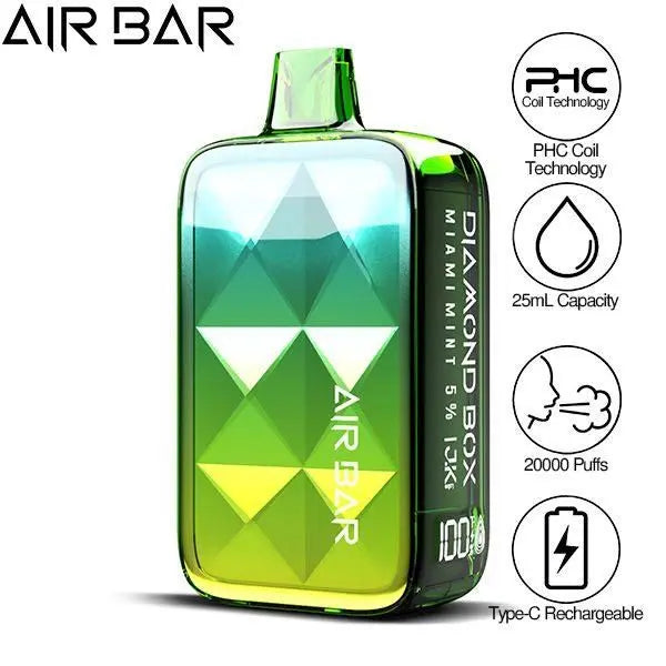 Air Bar Diamond Box 20000 Puffs Rechargeable Vape 25ml