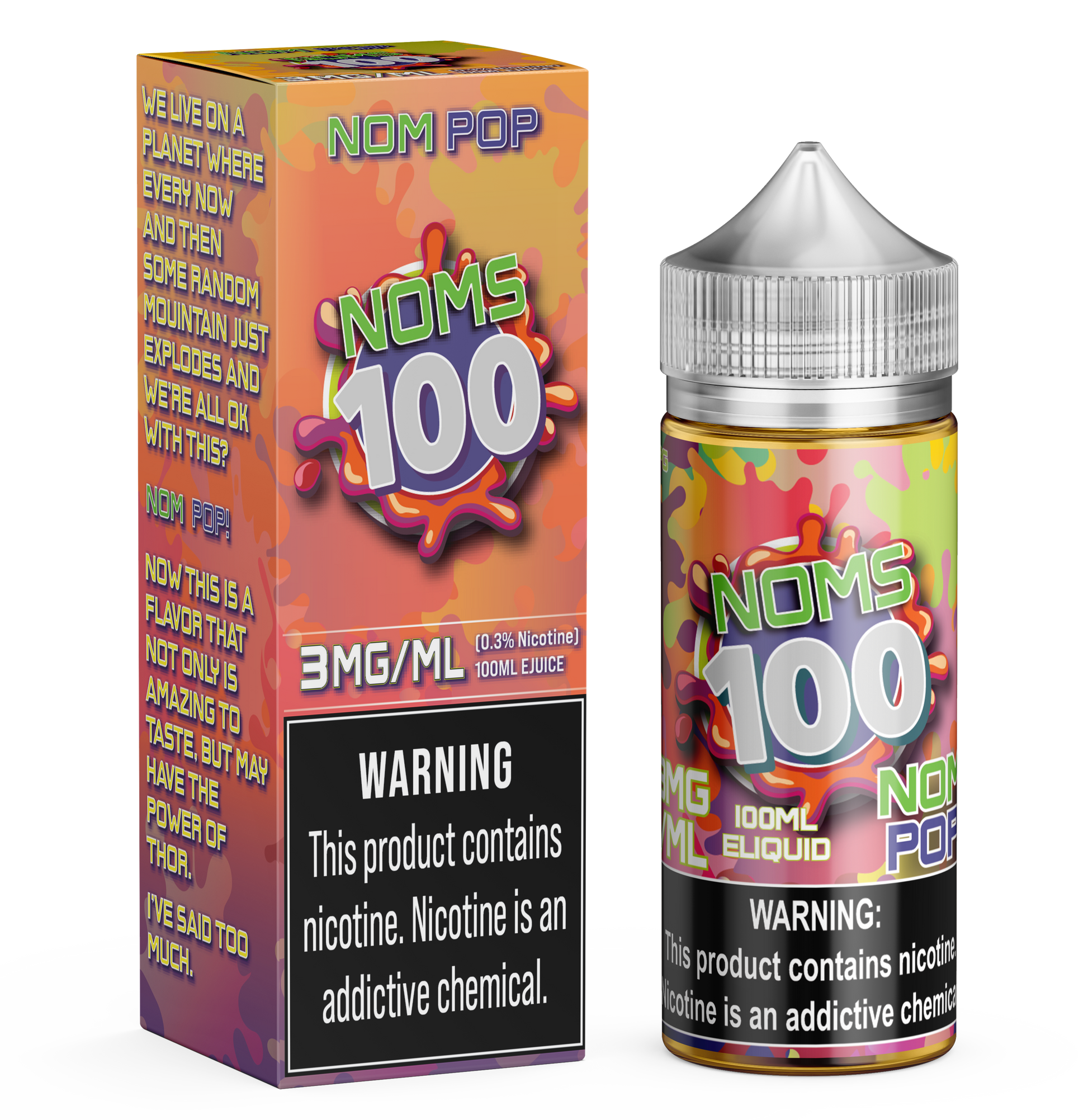 Best Deal Noms 100 Vape Juice 100mL - Non pop