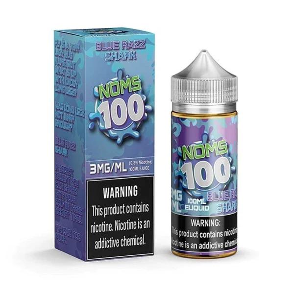 Best Deal Noms 100 100mL Vape Juice - Blue Razz Shark