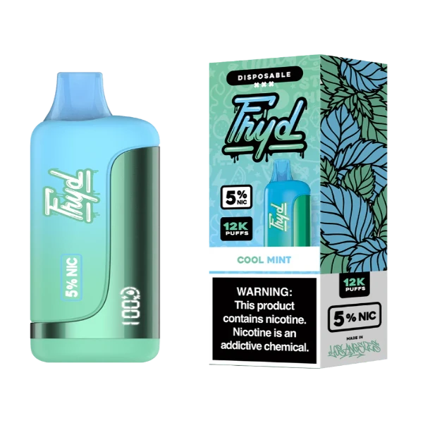 Best Deal FRYD 12000 Puffs Rechargeable Disposable Vape 17mL  Cool Mint