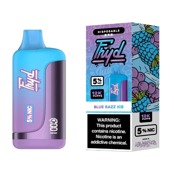 Best Deal FRYD 12000 Puffs Rechargeable Disposable Vape 17mL  Blue Razz Ice