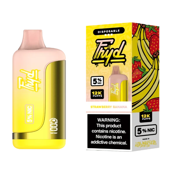 Best Deal FRYD 12000 Puffs Rechargeable Disposable Vape 17mL  Strawberry Banana