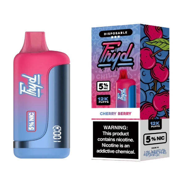 Best Deal FRYD 12000 Puffs Rechargeable Disposable Vape 17mL Cherry Berry 