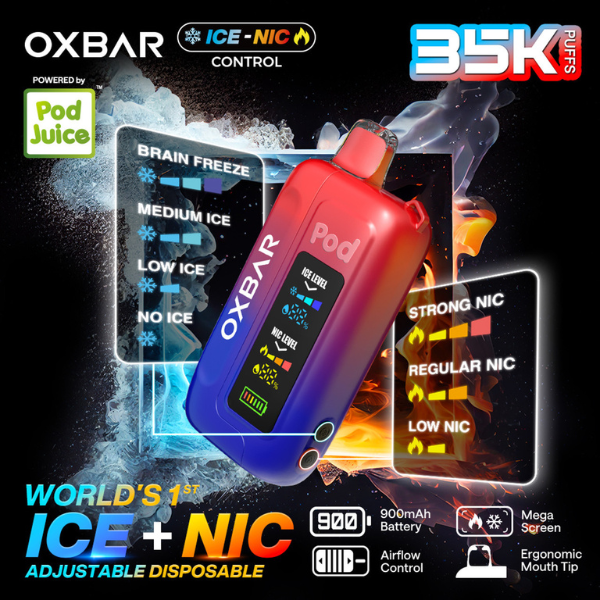 OXBAR x Pod Juice ICE-NIC Control 35K Puffs Disposable Best Deal