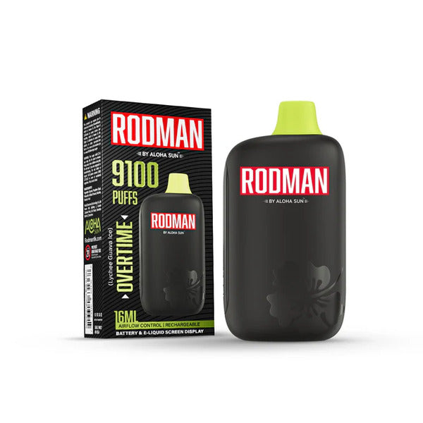 Best Deal RODMAN 9100 Puffs Rechargeable Vape Overtime