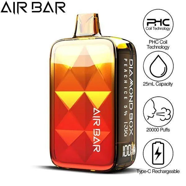 Air Bar Diamond Box 20000 Puffs Rechargeable Vape 25ml