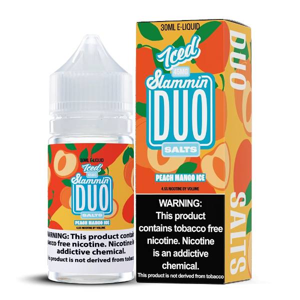 Best Deal Slammin Duo Vape Juice 30mL (Salt Nic) - Peach Mango