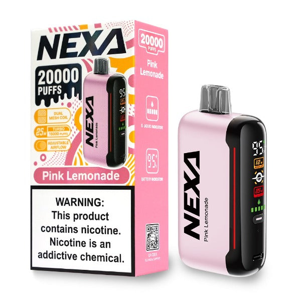 Best Deal NEXA N20000 Rechargeable Disposable 20mL Pink Lemonade