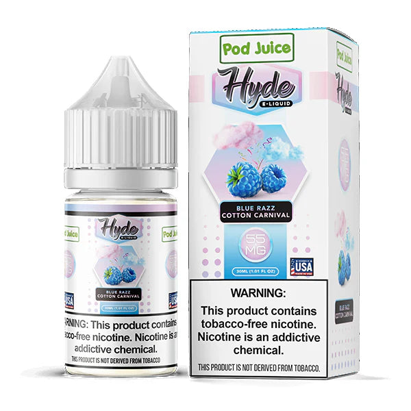 Best Deal Pod Juice Hyde TFN Salt Vape Juice 30mL - Blue Razz Cotton Carnival