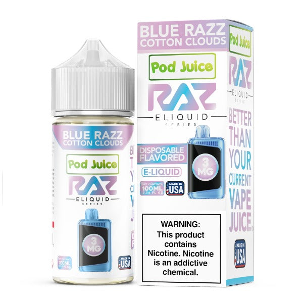 Pod Juice + RAZ Disposables Collab Freebase E-Liquid 100mL