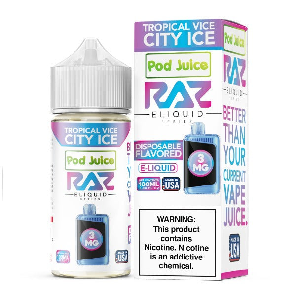 Pod Juice + RAZ Disposables Collab Freebase E-Liquid 100mL