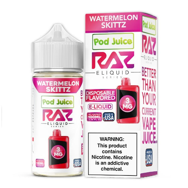 Pod Juice + RAZ Disposables Collab Freebase E-Liquid 100mL