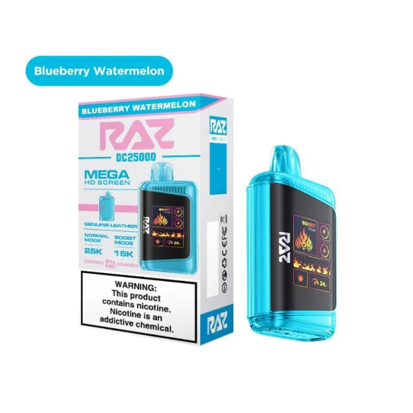 Best Deal RAZ DC25K 25,000 Puffs Rechargeable Vape 16mL Blueberry Watermelon