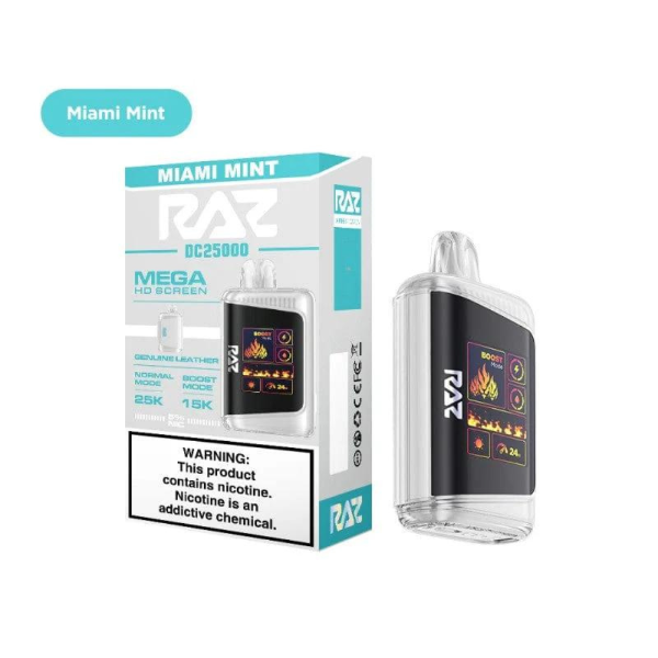 Best Deal RAZ DC25K 25,000 Puffs Rechargeable Vape 16mL Miami Mint