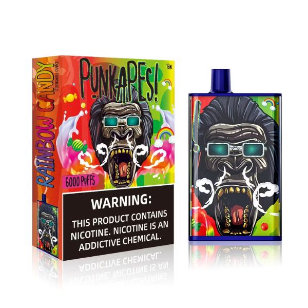 Best Deal PunkApes 6000 Puffs Disposable Vape 16mL Rainbow Candy